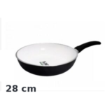 ILAC 28cm Ceramic Coated Non-Stick Deep Fry Pan with Soft Grip Handle - Image 4