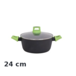 Amercook Stane Nova 24cm Marble Coated Non-Stick Casserole Pot with Glass Lid and Bakelite Handles - Image 3