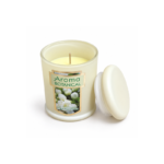 10cm Scented Jar Candle with Rounded Domed Lid and Gold-Framed Botanical Label for Home Fragrance and Decor