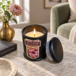 10cm Scented Jar Candle with Rounded Domed Lid and Gold-Framed Botanical Label for Home Fragrance and Decor - Image 5