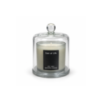 12cm Soy Wax Scented Candle with Clear Bell Jar Dome Ball Knob and Round Display Base for Home Fragrance and Decor