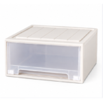 40cm Plastic Storage Drawer with Clear Front Panel for Closet and Home Organization