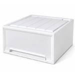 40cm Plastic Storage Drawer with Solid Front Panel for Closet and Home Organization