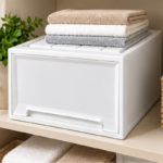 40cm Plastic Storage Drawer with Solid Front Panel for Closet and Home Organization - Image 3