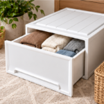 40cm Plastic Storage Drawer with Solid Front Panel for Closet and Home Organization - Image 2