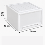 40cm Plastic Storage Drawer with Solid Front Panel for Closet and Home Organization - Image 4