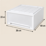 40cm Plastic Storage Drawer with Solid Front Panel for Closet and Home Organization - Image 4