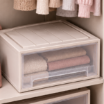 45cm Plastic Storage Drawer with Clear Front Panel for Closet and Home Organization - Image 3