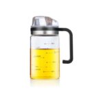 530ml Glass Oil Dispenser Bottle with Auto-Flip Spout and Measurement Markings