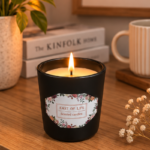 6cm Mini Scented Candle Cup with Floral Border Label and Tapered Votive Style Design for Home Fragrance and Gifting - Image 2