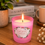 6cm Mini Scented Candle Cup with Floral Border Label and Tapered Votive Style Design for Home Fragrance and Gifting - Image 11