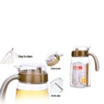 820ml Glass Oil Dispenser Bottle with Auto-Flip Spout and Measurement Markings - Image 3
