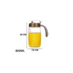 820ml Glass Oil Dispenser Bottle with Auto-Flip Spout and Measurement Markings - Image 4