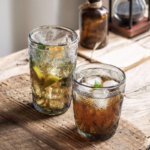Tall Embossed Leaf Pattern Lead-Free Crystal Glass Tumbler Set of 6 - Image 3
