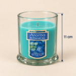 11cm Aroma Botanical Glass Jar Scented Candle with Thick Base and Shield Flower Label for Home Fragrance - Image 4