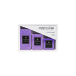 3 Piece Square Pillar Scented Candle Gift Set with Textured Wax and Aromatherapy Label in Gift Box - Image 3