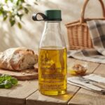 500ml Glass Water Bottle - Amazing Clear Milk Bottle Style Glass Bottle with Green Cap and Carry Loop Perfect for Juice and Water - Image 3