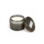 5cm Mini Embossed Floral Jar Candle with Gold Printed Lid and Message Label for Gifts and Home Fragrance