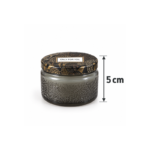 5cm Mini Embossed Floral Jar Candle with Gold Printed Lid and Message Label for Gifts and Home Fragrance - Image 3