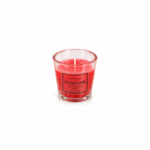 6cm Mini Votive Scented Candle in Clear Tapered Holder with Colored Wax and Square Label for Home Decor and Gifting