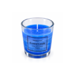7.5cm Clear Tumbler Scented Candle with Colored Wax and Square Framed Label for Home Decor and Gifting