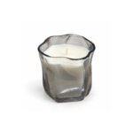 7.5cm Wavy Tinted Glass Jar Candle with Organic Sculptural Shape for Modern Home Decor and Gifting