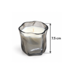 7.5cm Wavy Tinted Glass Jar Candle with Organic Sculptural Shape for Modern Home Decor and Gifting - Image 3