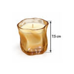7.5cm Wavy Tinted Glass Jar Candle with Organic Sculptural Shape for Modern Home Decor and Gifting - Image 6
