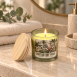 7cm Botanical Label Jar Candle with Wood Grain Lid and Sealing Ring in Four Scents for Home Fragrance and Gifting - Image 3