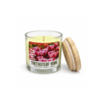7cm Botanical Label Jar Candle with Wood Grain Lid and Sealing Ring in Four Scents for Home Fragrance and Gifting