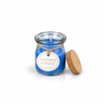 7cm Glass Jar Scented Candle with Natural Cork Lid and Twine Tied Gold Tag for Home Decor and Party Favors
