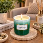 7cm Ombre Glaze Pot Aromatic Candle with Gold Framed Deluxe Label for Home Decor and Gifting - Image 3