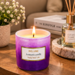 7cm Ombre Glaze Pot Aromatic Candle with Gold Framed Deluxe Label for Home Decor and Gifting - Image 8