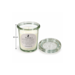 8.5cm Rapeseed Oil Scented Candle in Clear Glass Jar with Glass Lid and Round Botanical Label for Home Fragrance - Image 6