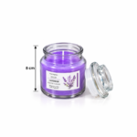 8cm Soy Wax Scented Jar Candle with Clear Stacked Lid and Botanical Label for Home Fragrance and Gifting - Image 9