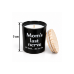 9cm Funny Mom Quote Jar Candle with Wood Grain Lid Mom’s Last Nerve Print for Mother’s Day and Birthday Gifts - Image 3