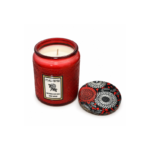 9cm Hand Poured Embossed Jar Candle with Floral Printed Lid and Rose Message Label for Gifts and Home Fragrance