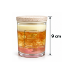 9cm Layered Botanical Jar Candle with Dried Flowers and Citrus Decorative Lid and Gold Label for Home Fragrance and Gifting - Image 6