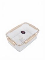 Food Storage Container with Locking Lid - Amazing Clear Rectangular Plastic Box with 4 Snap Latches Perfect for Fridge and Pantry - Image 7