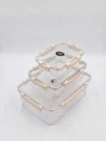 Food Storage Container with Locking Lid - Amazing Clear Rectangular Plastic Box with 4 Snap Latches Perfect for Fridge and Pantry - Image 4