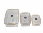 Food Storage Container with Locking Lid - Amazing Clear Rectangular Plastic Box with 4 Snap Latches Perfect for Fridge and Pantry - Image 5