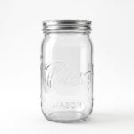 Glass Mason Jar with Lid - Amazing Clear Embossed Mason Jar with Silver Screw Lid and Measurement Markings Perfect for Pantry and Drinks - Image 3