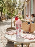 Glitter Double Wall Plastic Fruit Tumbler with Straw and Soft Serve Ice Cream Swirl Lid with Fruit Straw Charm for Cold Drinks - Image 4
